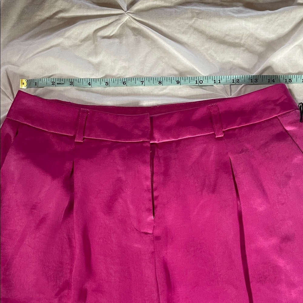 Rachel Zoe NWT Satin Hot Pink Trousers - Picture 10 of 12